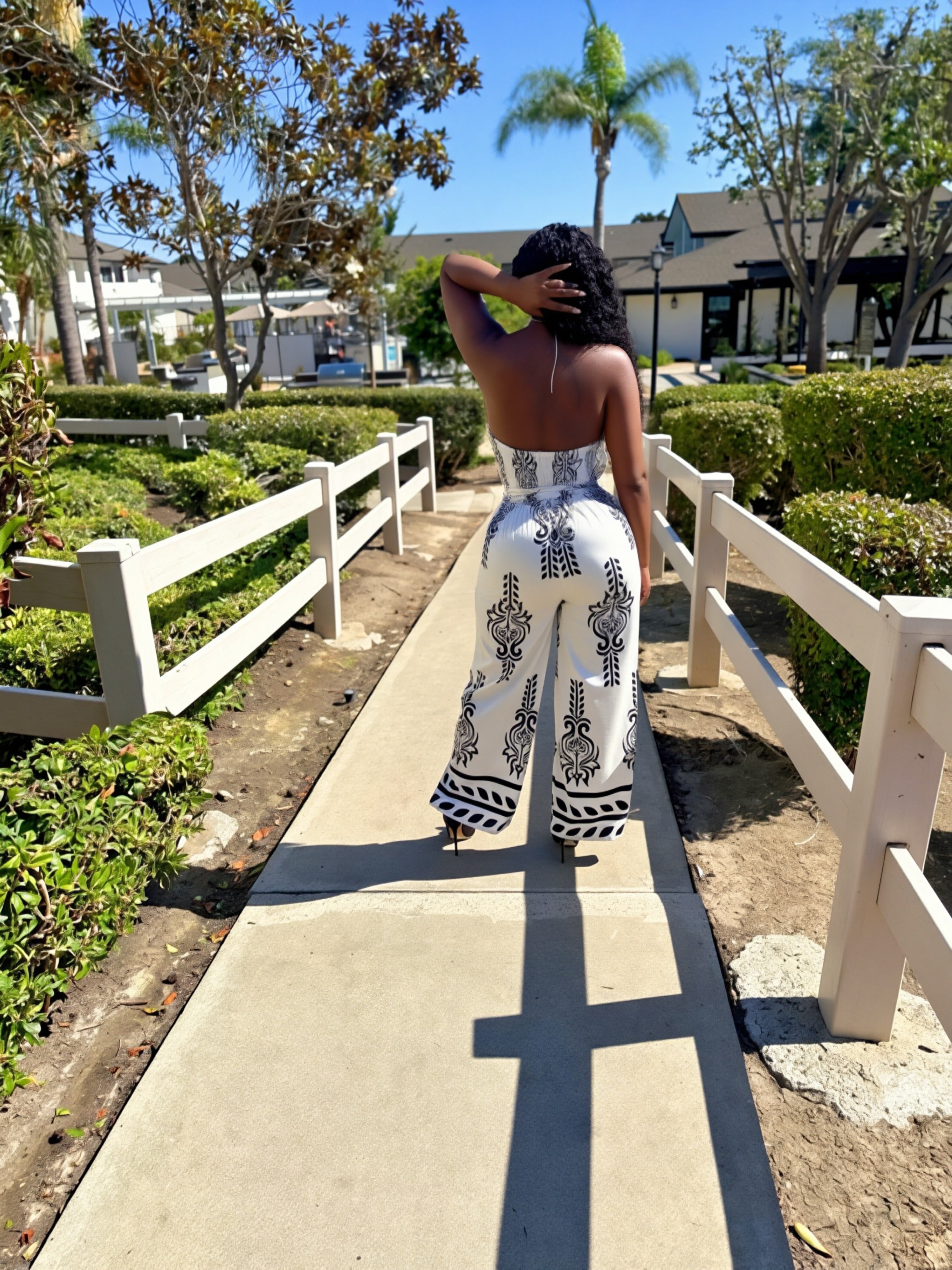 Coastal Vibe Printed Halter Romper