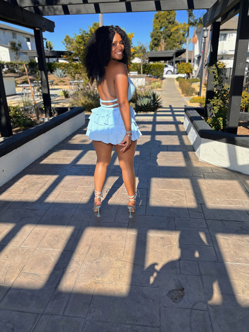 blue alter back romper