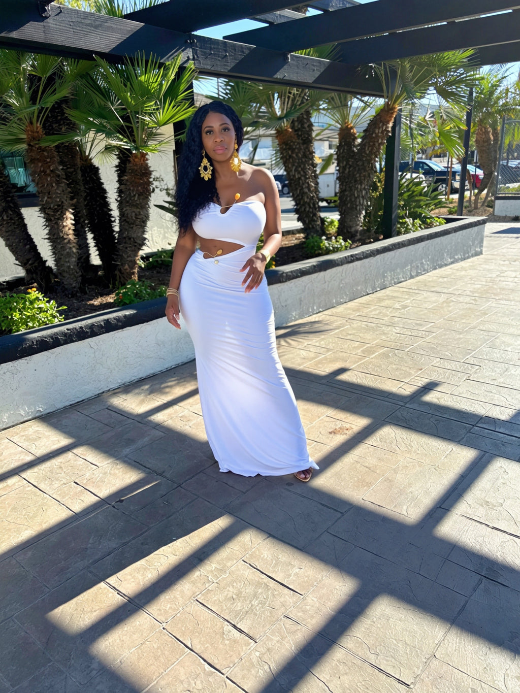 Sun-Drenched Two-Piece Crop Top & Trouser Set