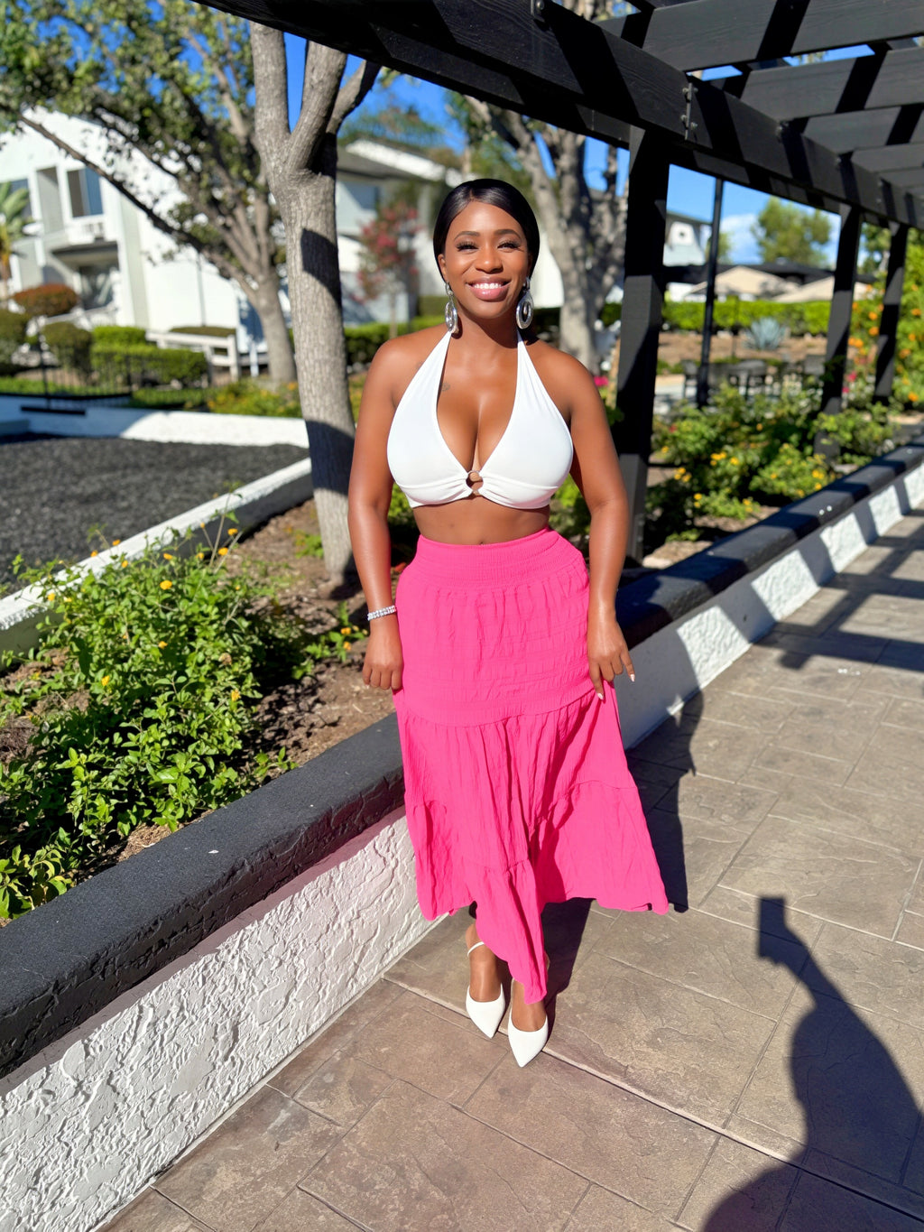 Bright & Bold Pink Maxi Skirt
