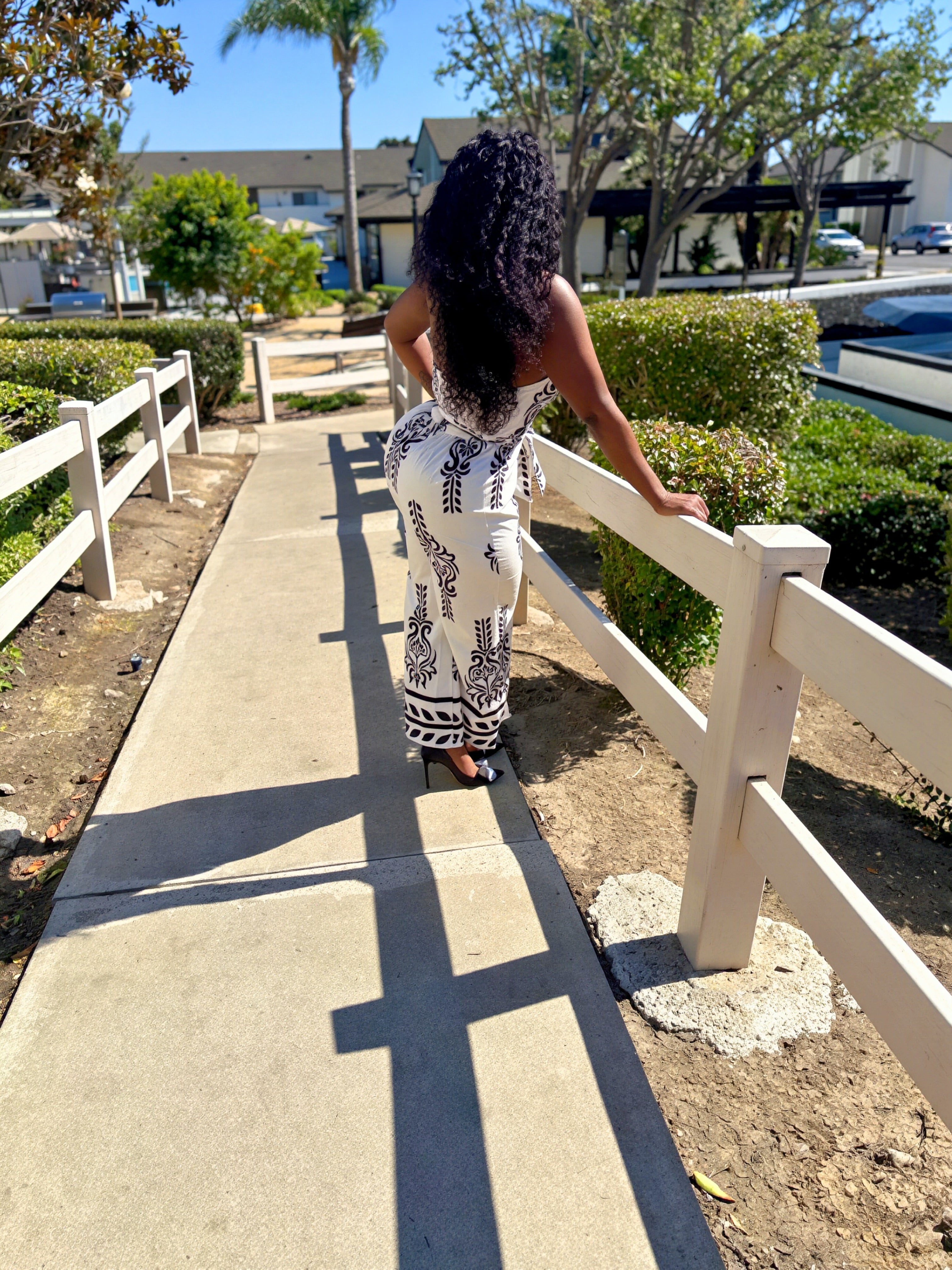 Coastal Vibe Printed Halter Romper