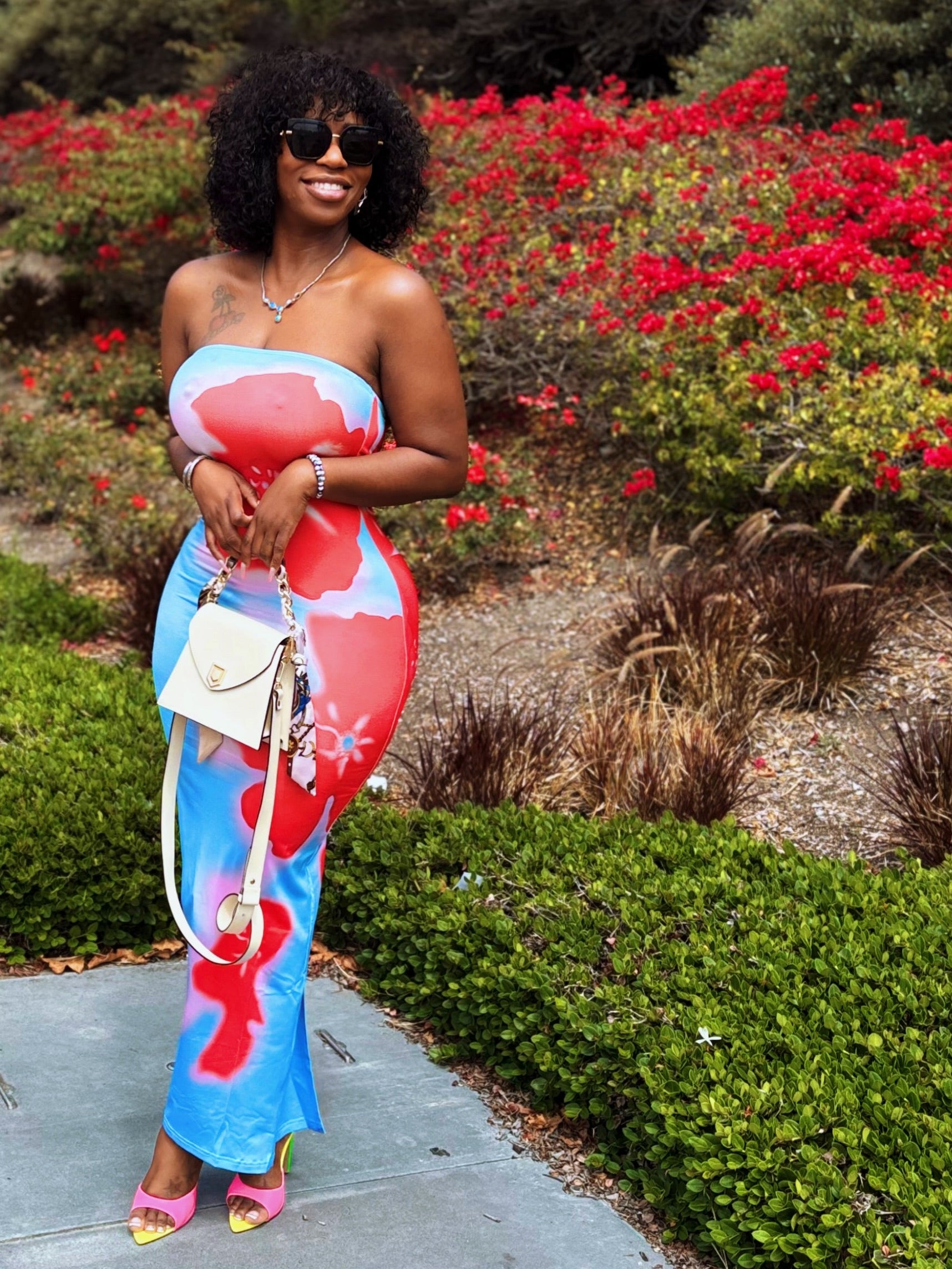 Women's Floral Maxi Dress — Multicolor