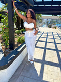 Sun-Drenched Two-Piece Crop Top & Trouser Set