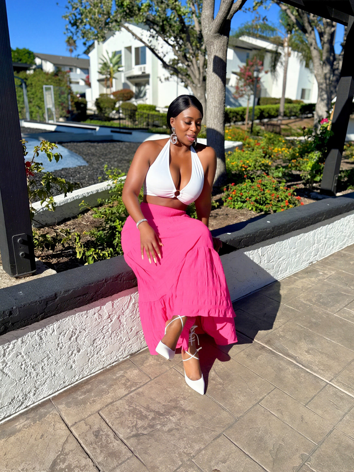 Bright & Bold Pink Maxi Skirt