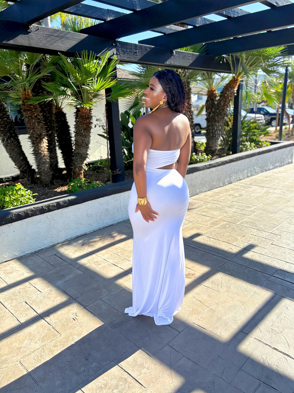 Sun-Drenched Two-Piece Crop Top & Trouser Set