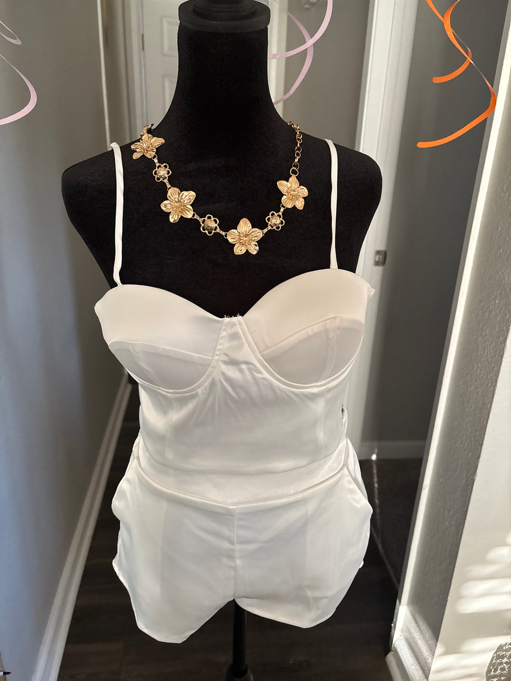 Dreamy Corset & Tiered Ruffle Mini Set