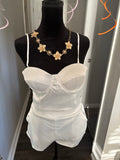 Dreamy Corset & Tiered Ruffle Mini Set