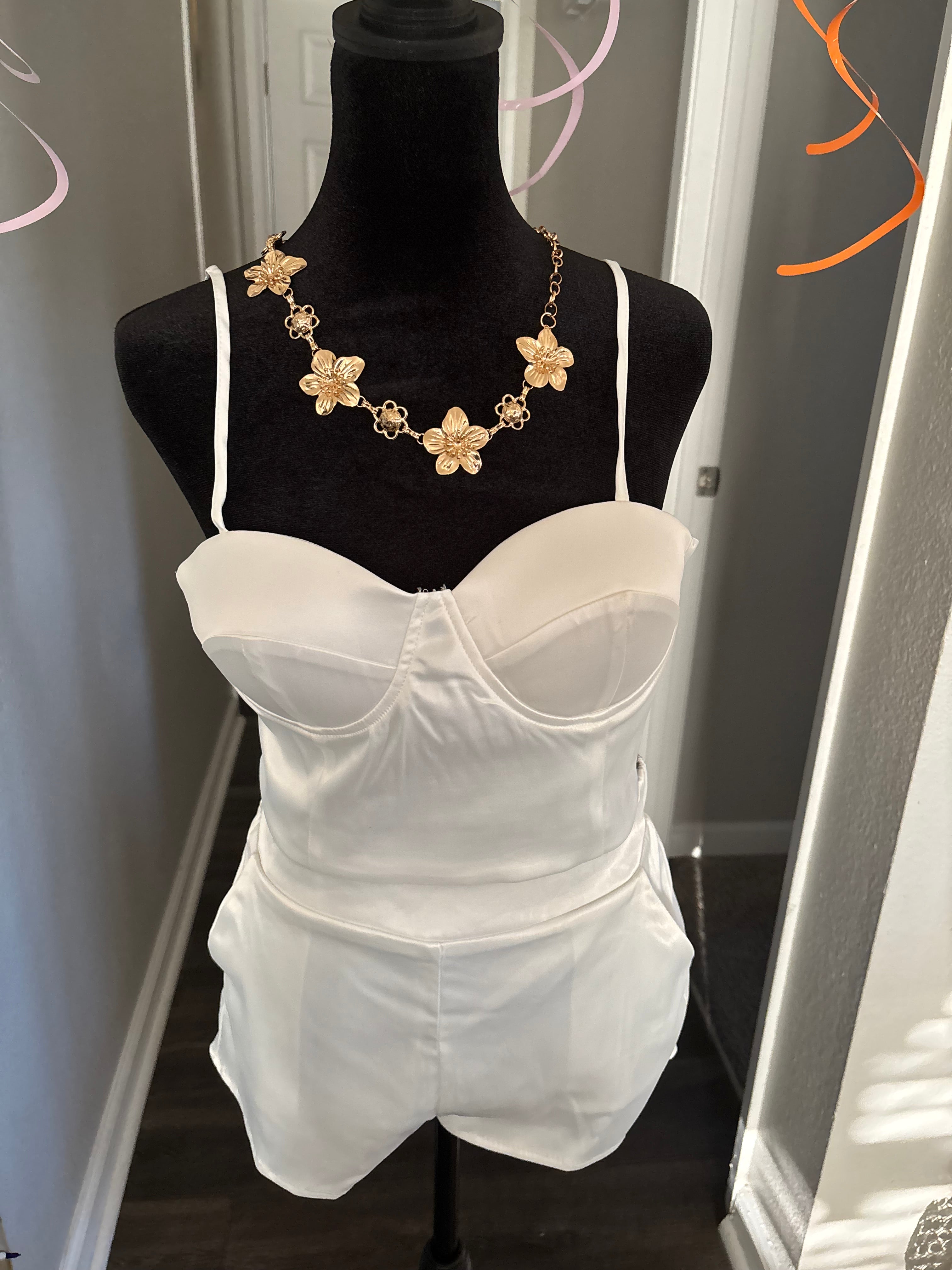 Dreamy Corset & Tiered Ruffle Mini Set